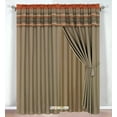 thumbnail image 2 of 11-Pc Desert Canyon Breeze Chenille Comforter Curtain Set King Rust Olive Taupe Khaki, 2 of 4