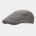 thumbnail image 2 of Men Women Thin‑Weight Linen Forward Cap Vintage Hat Breathable Sun Protection Literary‑Style Daily Outdoor Driving Headwear, 2 of 4