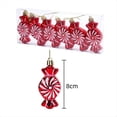 thumbnail image 5 of Colgante de Decoración de Árbol de Navidad Rojo, Accesorio para Decoración de Ventana de Boda y Año , Caramelo Plano de Girasol, 5 of 5