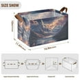 thumbnail image 7 of Yayeee Foldable Storage Basket for Shelves with Handles Set of 2 Waterproof Cloth Bins, Ethereal Mountain, 7 of 7