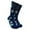 Navy/Sky Blue/White, variant on Couver Unisex Weed Leaf Printed Marijuana Mid-Calf Crew Socks (Sky Blue/Black/White)