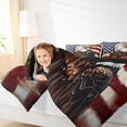 thumbnail image 4 of Feelyou Wildlife Eagle Boys Bedding Comforter Set, Vintage American Flag Twin Comforter Sets, Rustic Farmhouse Hunting Reversible Bedding Set, Lightweight Room Decor, 2pcs, 4 of 8