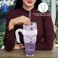 thumbnail image 2 of Nana Tumbler 40oz, Nana Cup Coffee Mug Tumbler with Handle and Straw, Nana Gifts from Grandkids, Nana Gifts for Nana Birthday Mothers Day Christmas Anniversary, Best Nana Ever,Purple Floral, 2 of 6