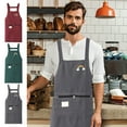 thumbnail image 1 of Werulen Under $5 ! Chef Apron for Men Women Kitchen Cooking Apron with Pockets Bib Aprons Stain Resistant Breathable Household Apron for Cooking, Work, Baking, 1 of 9
