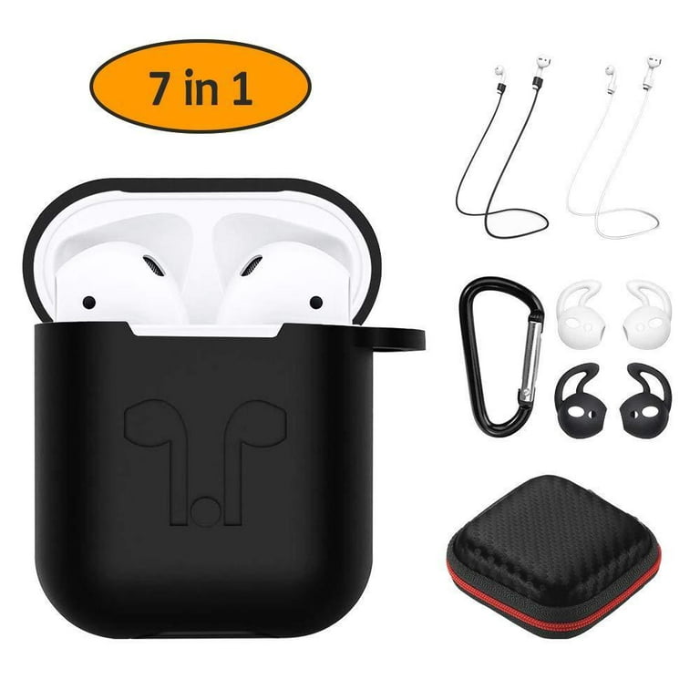 Apple Airpod case Wireless Earphone Case Accessories, Silicone Protective  Cover + Key Ring Clasp Set for