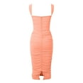 thumbnail image 4 of Womens Summer Off The Shoulder Ruched Bodycon Dresses Sleeveless Fitted Party Club Midi Back Dress Evening Fall Dresses Sequins Floor Length Dress Stretch Dress Long Bridesmaid Dresses Dresses Size 12, 4 of 6