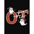 thumbnail image 2 of Camisetas con estampado para mujer, camisetas de manga corta de verano 2025, blusas casuales con cuello redondo para adolescentes1pc Women'S Casual Crew Neck T-Shirt with Creative Ghosts in Santa H, 2 of 6