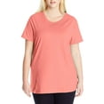thumbnail image 2 of Just My Size T-Shirt Col Rond à Manches Courtes en Jersey de Coton pour Femmes, 2X, Rose Vif, 2 of 3