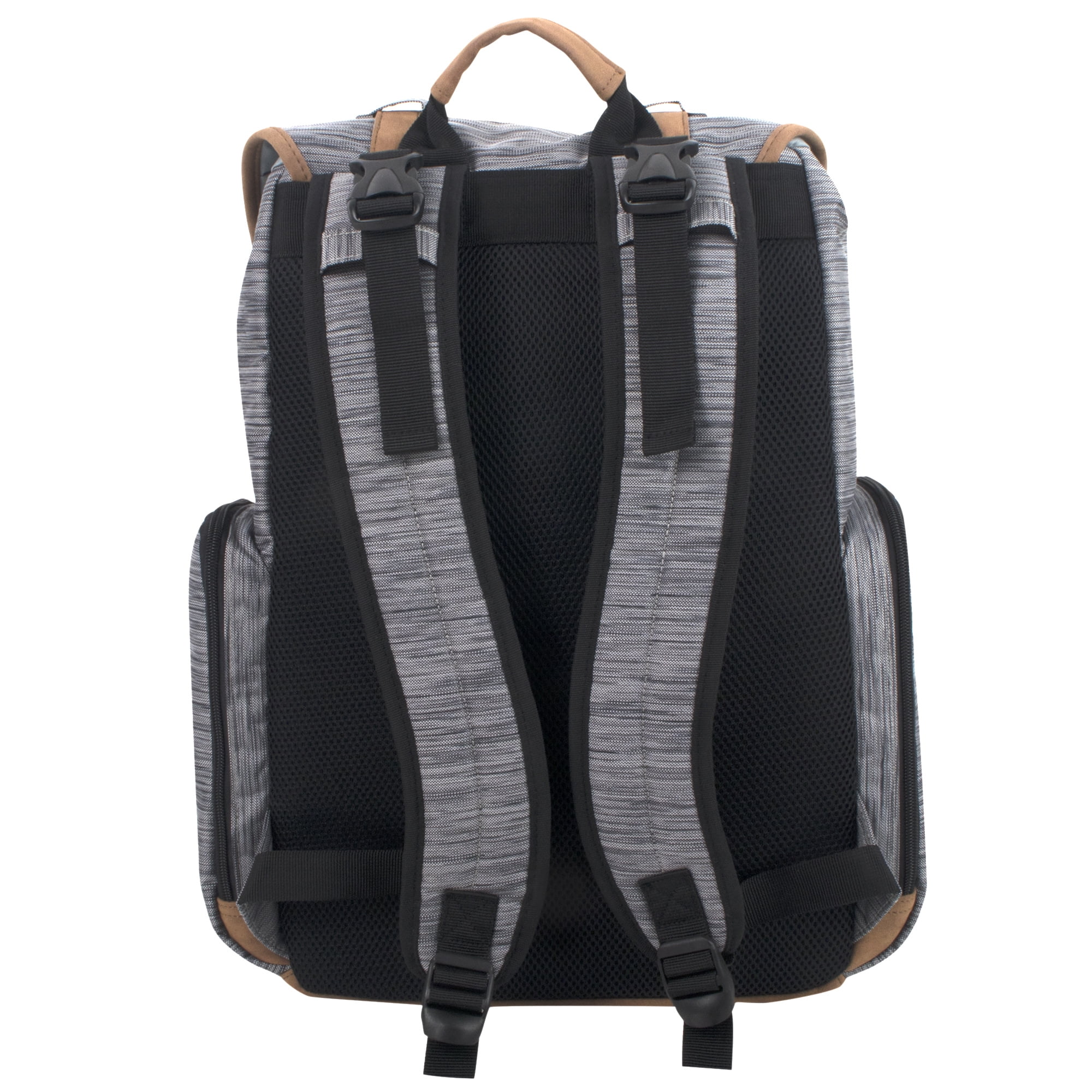 Fisher-Price Cairn Adjustable Backpack Diaper Bag with Insulated Bottle Pocket, Heather Gray