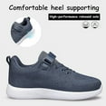 thumbnail image 5 of vibdiv Boys Girls Sports Shoes Lightweight Tennis Running Walking Gym Fashion Shoes Navy Blue Big Kid Size 3, 5 of 6