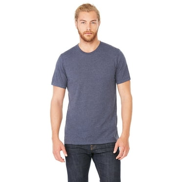 Bella   Canvas Unisex Jersey Short Sleeve Tee , 3001CVC , HEATHER MID NAVY , Medium