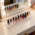thumbnail image 4 of Wall Mounted Acrylic Display Shelf Storage Rack Cosmetic Organizer Bathroom Bedroom Kitchen Living Room Transparent PET Material Home Decor Display Shelf Makeup Toiletries Small Gadgets, 4 of 6