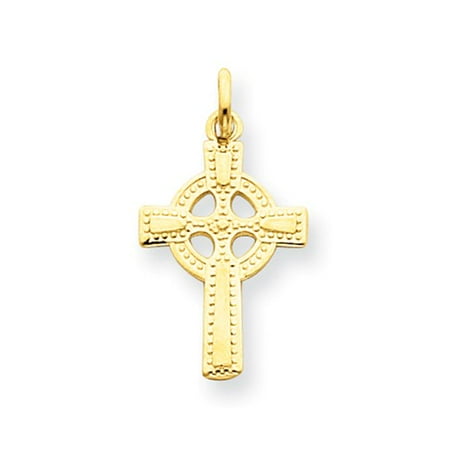 14k Yellow Gold Celtic Cross Pendant