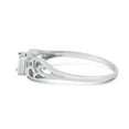 thumbnail image 4 of 10k White Gold Oval White Topaz And Diamond Ring, 4 of 6