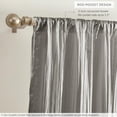 thumbnail image 3 of Home Fashions Athena Faux Crushed-Silk Window Curtain Panel and Valance Set, 52"x84" (2 Panels) & 1 Valance, Sterling, 3 of 7