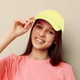 thumbnail image 5 of DALIX Womens Hat Lightweight 100% Cotton Cap in Yellow, 5 of 6