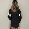 thumbnail image 4 of safuny Womens Casual Sweatshirt Dress Crewneck Long Sleeve Pullover Tops Trendy Fall Sweatshirt Dresses with Pockets Black _c M, 4 of 4