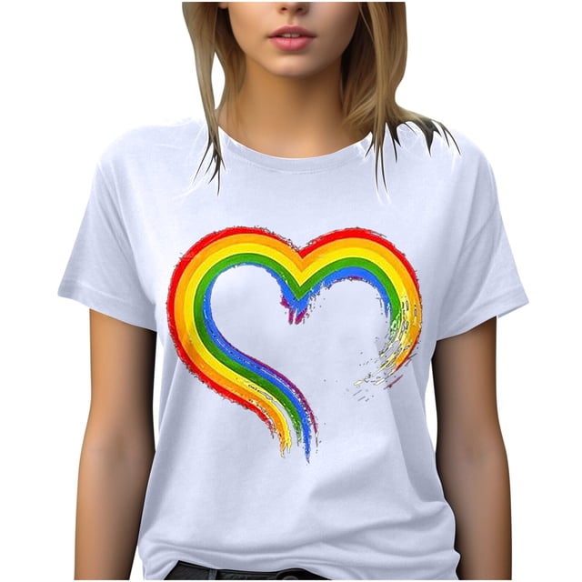 Birdeem T-Shirt Décontracté pour Femmes à Imprimé, Col Rond, Coupe Ample, Manches Courtes, Chandail à Enfiler