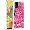thumbnail image 3 of Compatible with Samsung Galaxy A51 5G Case Liquid Glitter Cute Stylish Slim TPU Silicone Quicksand Sparkle Shockproof Protective for Women Girls Case for Galaxy A51 5G Cherry Blossoms YB, 3 of 12