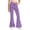 Purple, variant on Spazoro Girls Flare Pants with Pockets, Flare Leg Star Print Button Closure Loose Fit Zip Up Casual Bell Bottom Trousers Pink Size 8-9