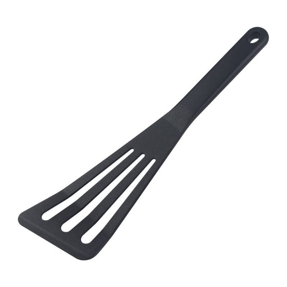 Tunhigl Premium Fish Spatula for Nonstick Cookware - Slotted Turner with Heat-Resistant Handle for Cooking, Flipping Eggs, Steak & More Black