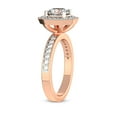 thumbnail image 4 of IGI Certified 0.50 Carat Round Shape Lab Grown Diamond Engagement Ring | 14K Rose Gold | Around the Globe Halo Diamond Ring | FG-VS1-VS2 Quality Friendly Diamonds, 4 of 6