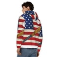 thumbnail image 4 of Wukai American Flag And Baseball Print Men's Zip-Up Hoodie,Fleece Full-Zip Hoodie for Men, Hooded Sweatshirt-3X-Large, 4 of 5