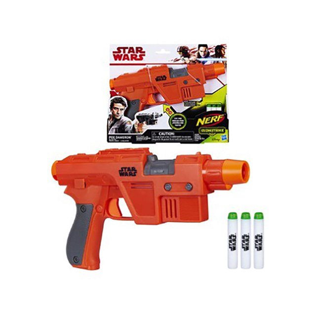 Nerf Star Wars Imperial Death Trooper Deluxe Dart Blaster, The Mandalorian, Blaster Sounds, Light Effects, 3 Glow In The Dark Nerf Darts