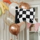 thumbnail image 4 of KAKOWELY globos a cuadros blancos y negros para decoración de fiestas, con forma de bandera de carreras y temática de coches de carreras., 4 of 4