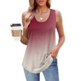 thumbnail image 2 of Haut Décontracté à Col Rond Plissé à Imprimé pour Femmes, Coupe Ample, Mélange Polyester-Spandex, Col Rond, Léger, Respirant, pour le Quotidien, 2 of 7