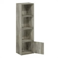 thumbnail image 6 of Furinno Luder 4-Tier Shelf Bookcase with 1 Door Storage Cabinet, French Oak, 6 of 8