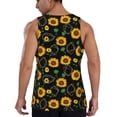 thumbnail image 3 of Easygdp Sunflowers3 Men's Tank Top, Sleeveless Muscle T Shirts, Breathable, Quick-Dry, Loose for Gym, Running, Fitness - 4X-Large, 3 of 9