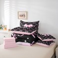thumbnail image 6 of Erosebridal Girly Bow 7-Piece Twin Bedding Sets For Kids,Pink Dreamy Princess Style Bedding Comforter Set,Pink Reversible, 6 of 7