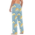 thumbnail image 3 of FORMRS Mens Pajama Pants with Pockets Sleepwear Lounge Bottoms Sizes S-2XL, Light Blue Rainbow, 3 of 7