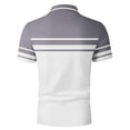 thumbnail image 5 of Fnnxeal Mens Polo Shirts Pullover Short Sleeve Button Casual Summer Collared Polo Gray Shirts for Men Size 2XL, 5 of 7