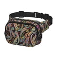 thumbnail image 2 of Disketp Watercolor Romantic Paisley Riñonera de Doble Capa, Bolsa de Cintura Ajustable para Viajes, Correr y Senderismo, Riñonera Ligera para Hombre y Mujer, 2 of 9
