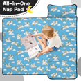 thumbnail image 4 of Unicorn and Cloud Blue Pattern Teens Toddler Nap Mat with Pillow, Sleeping Mat Bag for Preschool Daycare 51"x22", 4 of 6