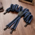 thumbnail image 6 of Buyless Fashion Heavy Duty Suspenders for Men - 48" Adjustable Straps 1 1/2" - X Back with Strong Hooks - 5146-Denim-Black, 6 of 8