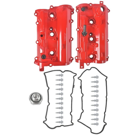 GELUOXI Engine Valve Cover for INFINITI EX37 G37 Q60 QX50 Nissan 370Z Coupe Sedan 2008-2020 Red 2Pcs