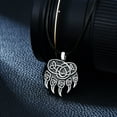thumbnail image 3 of SOULMEET Viking Wolf Claw Necklace 925 Sterling Silver-Wolf Paw Print Pendant with Celtic Knot-Norse Nordic Jewelry for Men-Animal Totem for Men, 3 of 7