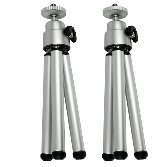 2pcs Mini Tripod Portable Flexible Aluminium Alloy Smartphone Camera Holder Clip Stand