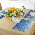 thumbnail image 4 of Ambesonne Blue Place Mats Set of 4, Mosaic Triangle Graphic, Standard Size, Pale Blue, 4 of 6