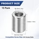 thumbnail image 3 of Uxcell 15PCS M4 Espaciadores de Acero Inoxidable 304 4mm ID x 8mm OD x 10mm L Espaciador Metálico Redondo para Tornillos, 3 of 6