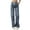 F01-Dark Blue, variant on FYDUU Women's Mid Rise Cargo Jeans Casual Straight Leg Denim Pants With Pockets Comfortable Stylish Jeans Denim Trousers Daily Wear Athletic Joggers