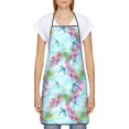 thumbnail image 2 of Naloa 1Pack Adjustable Bib Apron Waterdrop Resistant Cooking Kitchen Aprons for Women Men Chef, Dragonfly Floral Print, 2 of 8