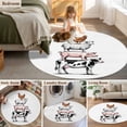 thumbnail image 5 of Round Rugs 6 Ft, Farm Animals Non Slip Area Rugs for Kitchen Bedroom Entryway, Watercolor Farmhouse Cow Pig Chickens Sheeps Washable Carpet Runner Rug Floor Mats for Bedroom Home Decor, 5 of 8