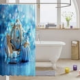 thumbnail image 3 of Manfei Princess Pumpkin Carriage Shower Curtain 72Wx78L,Blue Dreamy High Heels Bath Curtain, 3 of 5