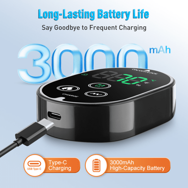 2PCS Heating Foot Massager, Wireless Ankle Brace Wrap with 3000mAh Battery, Cordless Ankle Heating Pad, 6 Heat & 3 Vibration Modes, Dual Motor, Type-C 2PCS Charging, Portable for Home Travel