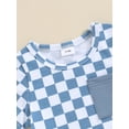 thumbnail image 6 of Biezeib Baby Shorts Set, Short Sleeve Crew Neck Plaid T-shirt with Shorts 2-piece Outfit, 6 of 9