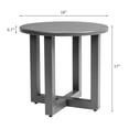 thumbnail image 6 of Hassch Round Powder-Coated Metal Side Table, Weather Resistant Patio End Table with Adjustable Feet for Indoor and Outdoor Use, 20.1"Dia x 18.3"H, Gray, 6 of 7